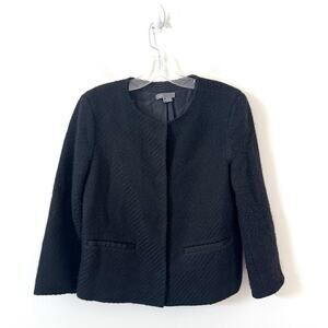 Vince Designer Wool Blazer Jacket Black Size 10
